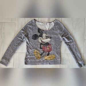 Disney Parks Official Classic Mickey Mouse Grey Women's Sweater - No Size Tag